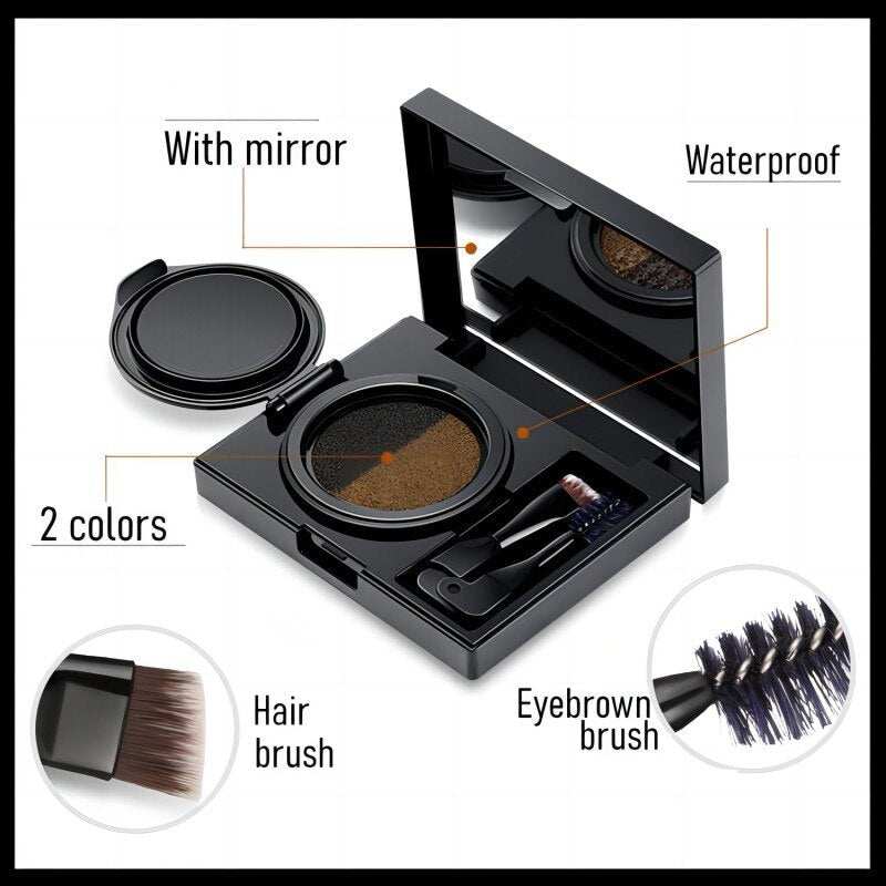 Two-Color Air Cushion Eyebrow Powder – Waterproof, Sweat-Proof Long-Lasting Brow Cream for Natural Definition and All-Day Hold