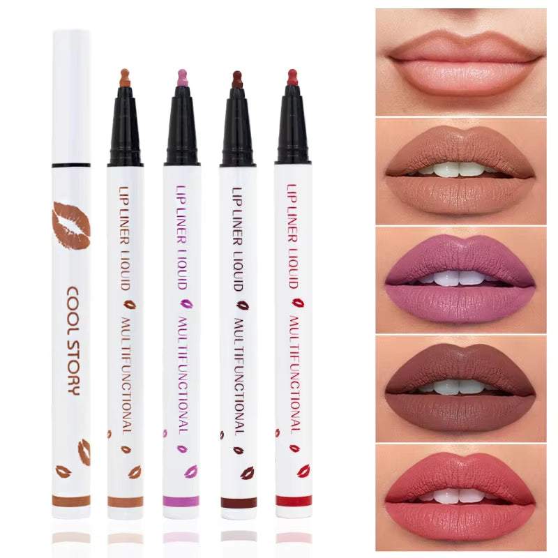 Cool Story Matte Liquid Lip Liner Pencil – Long-Lasting, Smudge-Proof Lip Stick for Bold, Defined, Natural-Looking Lips