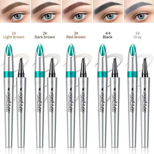 BrowSculpt 4D Microblading Eyebrow Pen – Waterproof, Long-Lasting Four-Claw Pencil for Natural, Hair-Like Strokes
