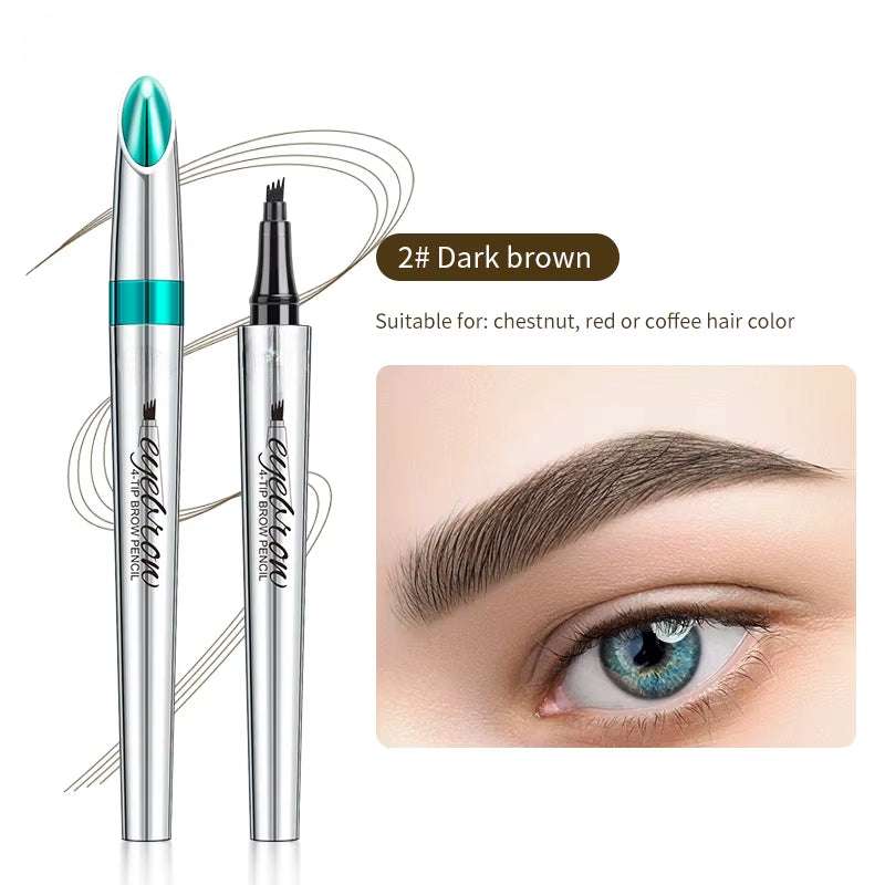 BrowSculpt 4D Microblading Eyebrow Pen – Waterproof, Long-Lasting Four-Claw Pencil for Natural, Hair-Like Strokes