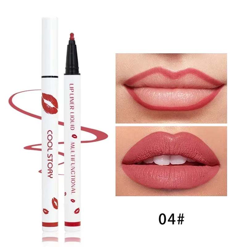 Cool Story Matte Liquid Lip Liner Pencil – Long-Lasting, Smudge-Proof Lip Stick for Bold, Defined, Natural-Looking Lips