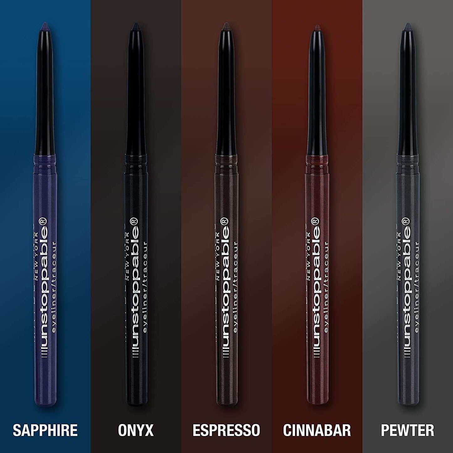 Unstoppable Waterproof Mechanical Black Eyeliner Pencil, Easy to Apply, Smooth Glide, up to 24 Hour Wear, Onyx