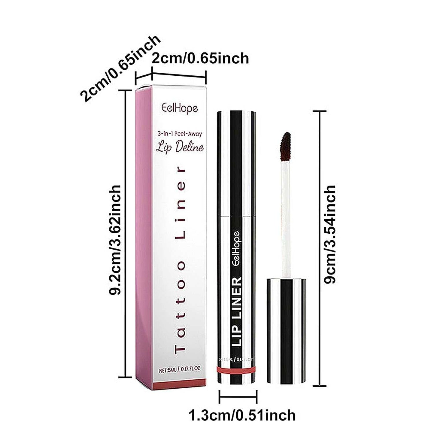 3 Colors Peel off Lip Liner Tattoo, Peel off Lip Stain with Matte Finish, Long Wear Tattoo Lip Liner Lipstick, Long Lasting, Waterproof, Transfer-Proof, Highly Pigmented Color