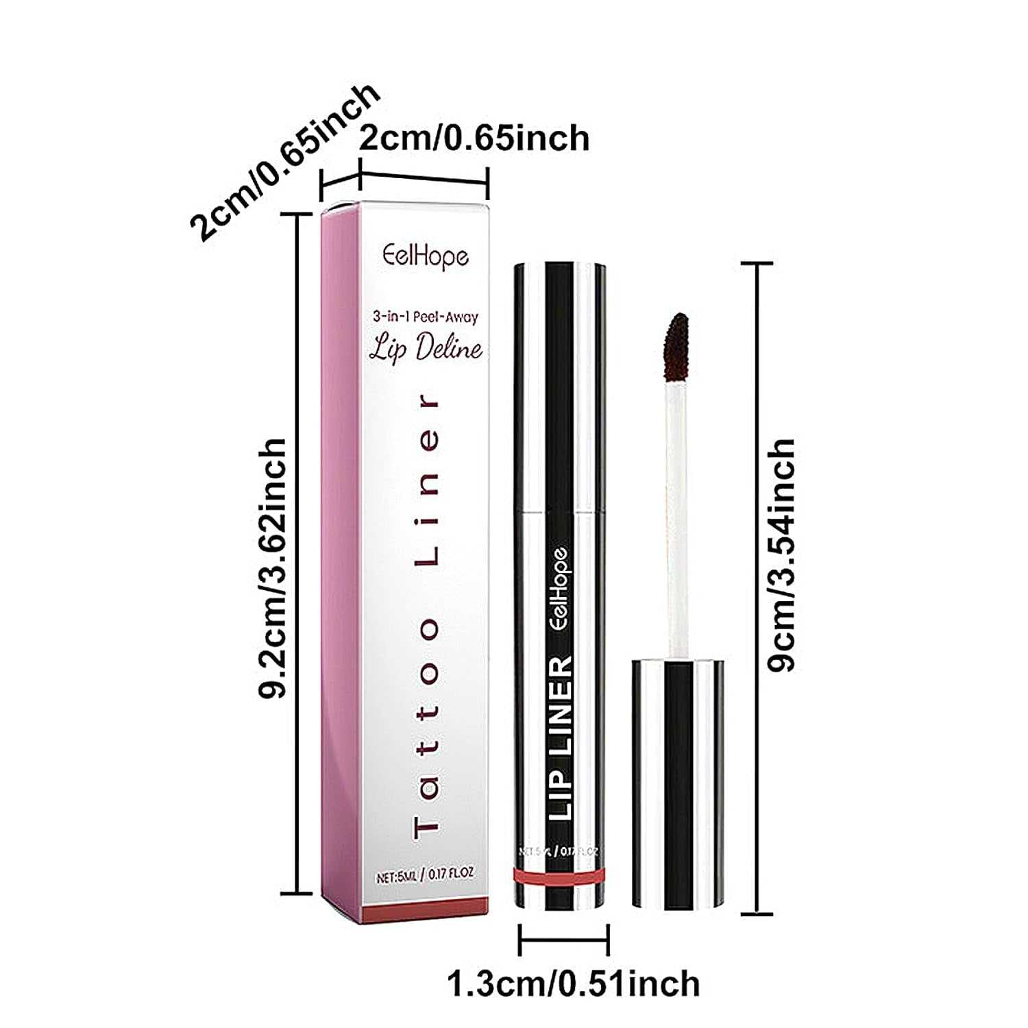 3 Colors Peel off Lip Liner Tattoo, Peel off Lip Stain with Matte Finish, Long Wear Tattoo Lip Liner Lipstick, Long Lasting, Waterproof, Transfer-Proof, Highly Pigmented Color