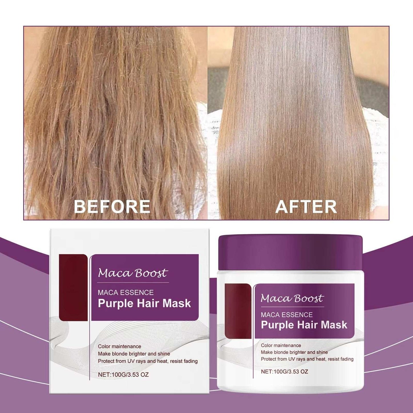 Magical Purple Hair Mask – Professional Toning Treatment for Blonde, Silver, Gray & Highlighted Hair to Eliminate Brass and Yellow Tones