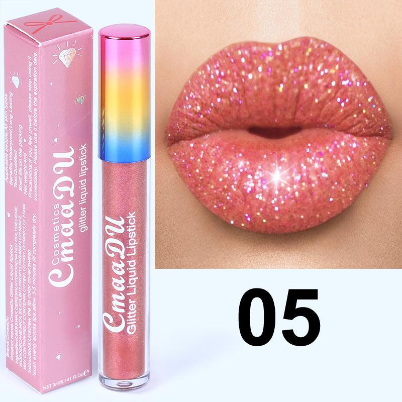 Cmaadu™ Diamond Shine Lip Gloss – Glitter Liquid Lipstick for Stunning Matte Lips