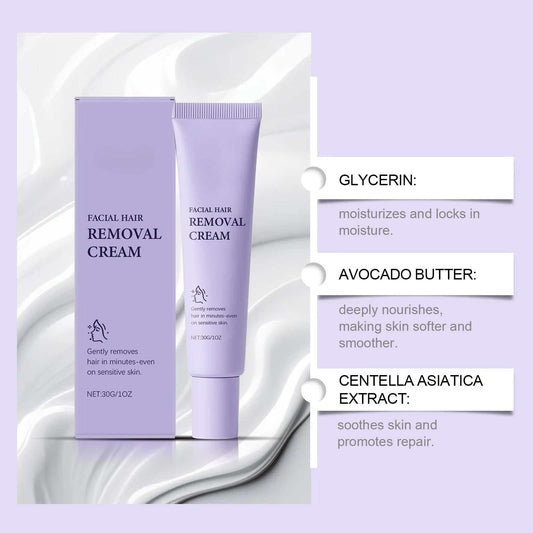 SmoothSilk Painless Hair Removal Cream – Fast, Gentle & Whitening Formula for Lip, Underarm & Sensitive Skin