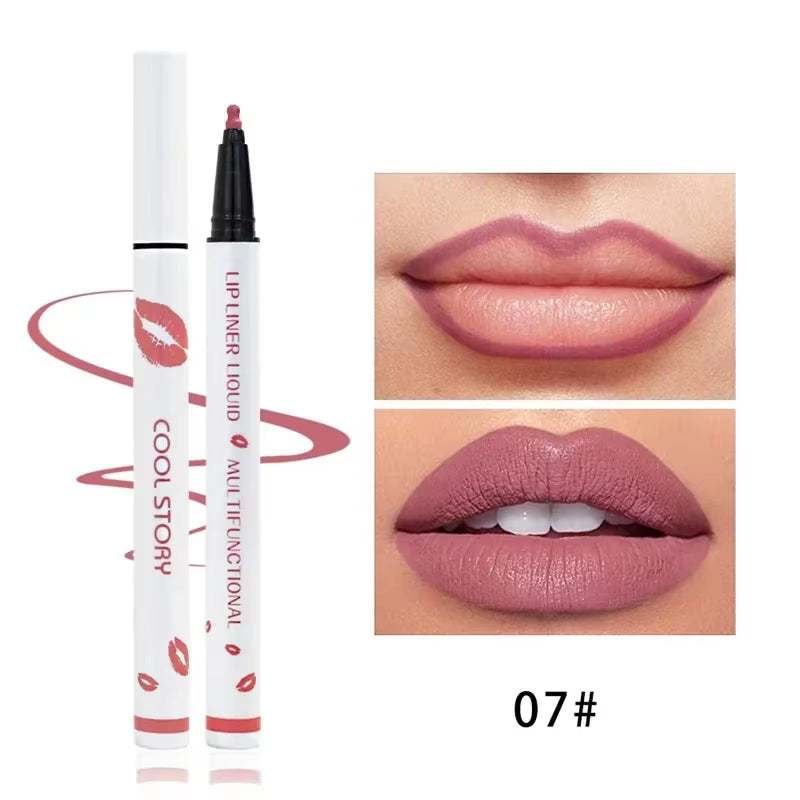 Cool Story Matte Liquid Lip Liner Pencil – Long-Lasting, Smudge-Proof Lip Stick for Bold, Defined, Natural-Looking Lips