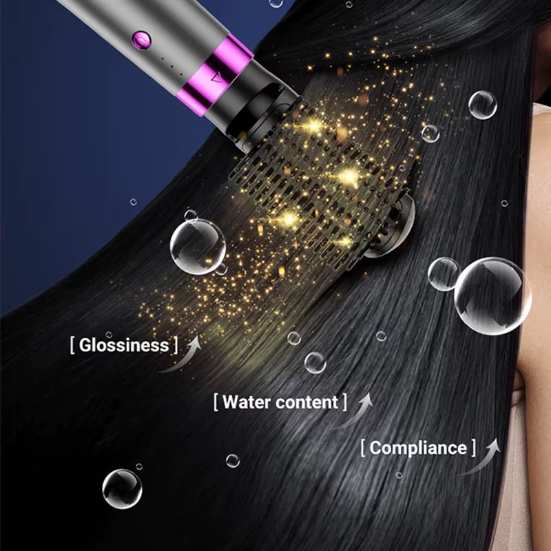 5 in 1 Hair Dryer Brush Hot Air Brush & Volumizer Styler Set with Interchangeable Brush Head Negative Ionic Blow Dryer