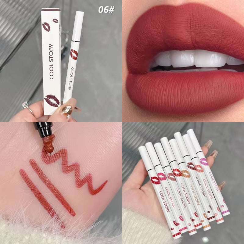 Cool Story Matte Liquid Lip Liner Pencil – Long-Lasting, Smudge-Proof Lip Stick for Bold, Defined, Natural-Looking Lips