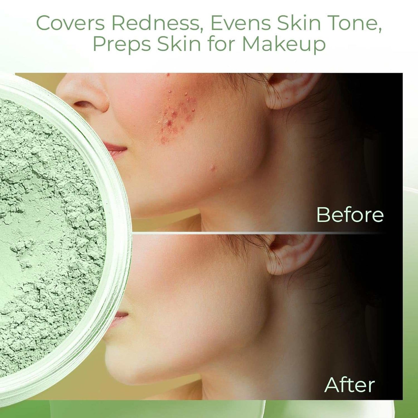 5Pc KIT W/Face BRUSH (PINK BISQUE) Mineral Makeup Kit Set Full Size Powder Bare Skin Matte Foundation