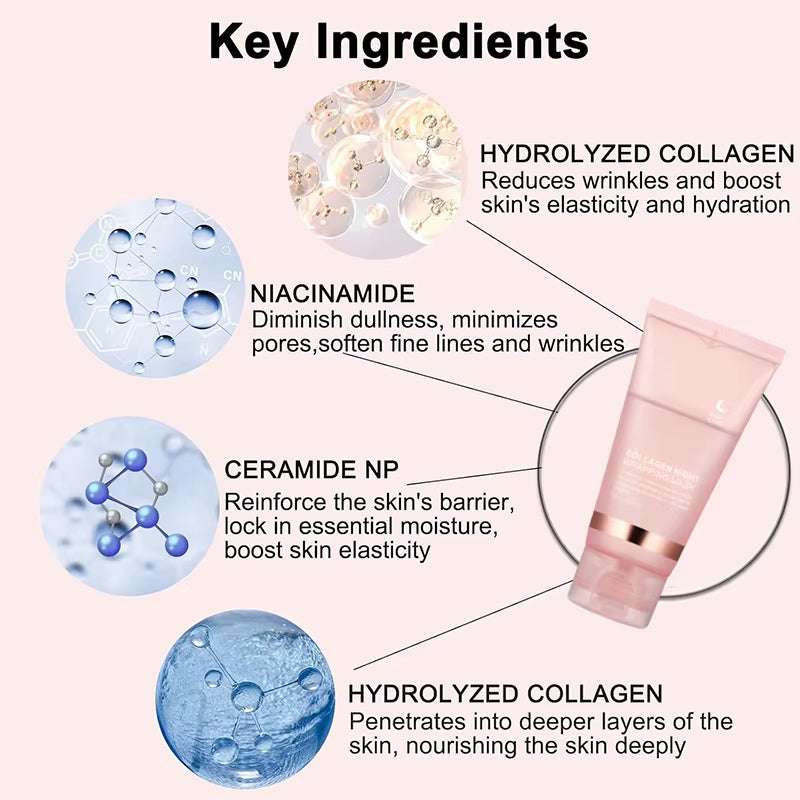 DermaGlow™ 5PC Korean Collagen Peel-Off Mask – Elasticity Boost & Deep Hydration for Radiant, Firm Skin